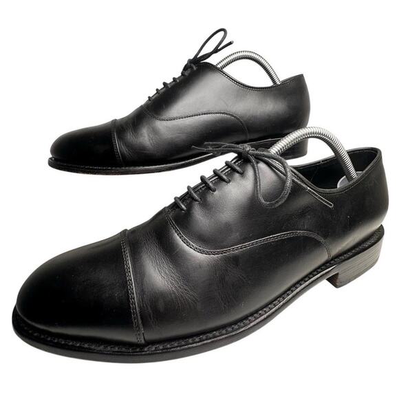 Thursday Boot Co The Executive Men Sz 10 Black Leather Cap Toe Oxford Dress Shoe - Picture 4 of 16